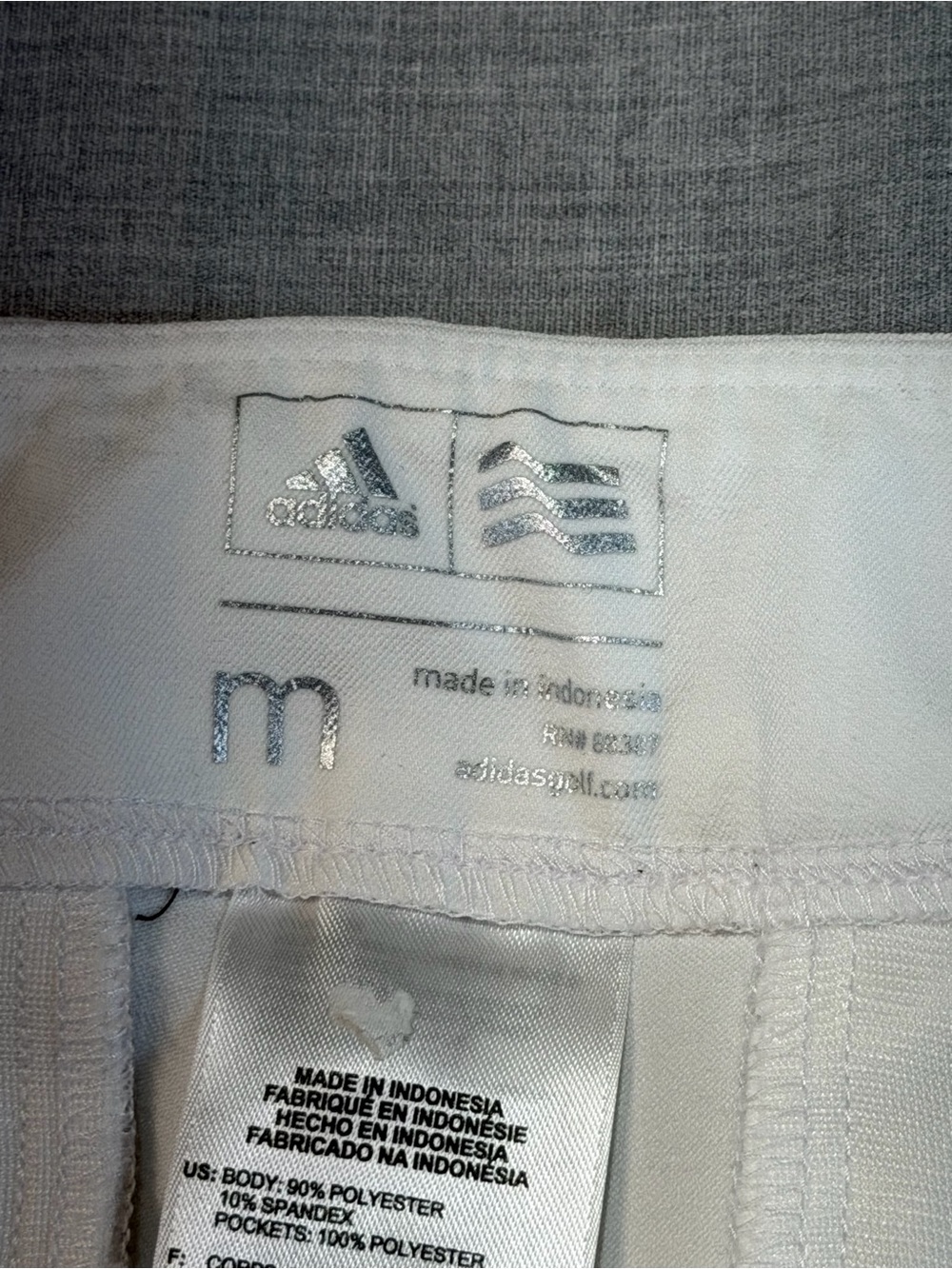 adidas White Women's Golf Pants - Picture 3 of 8